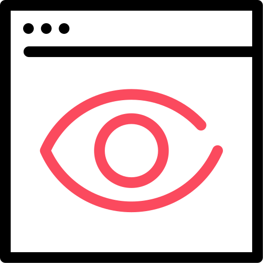 Visualise, visualization, web view, webpage icon