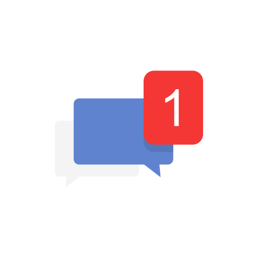 Chat, inbox, message, one message icon