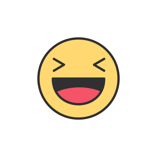 Emoji, laughing emoji, reaction icon