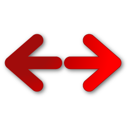 Arrows, red, two way icon