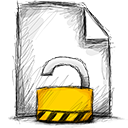 File, unlocked icon