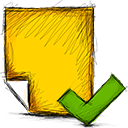 Note, accept icon