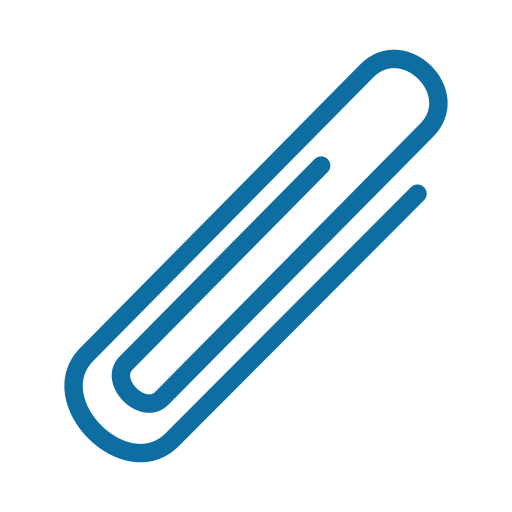 Clip, attach, attachment, paperclip, documents, files, extension icon