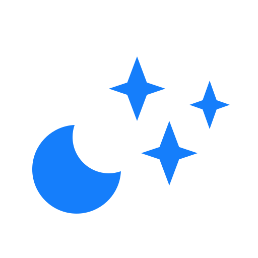 Moon, stars icon