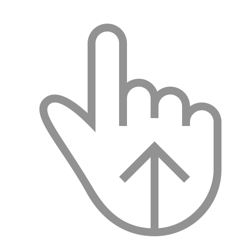Finger, swipe, up icon