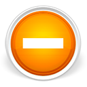 Minus, orange icon