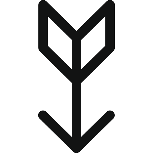 Arrow, arrow down, down, hunting, hunting arrow, love, love arrow icon