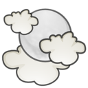 Clouds, few, night, weather icon