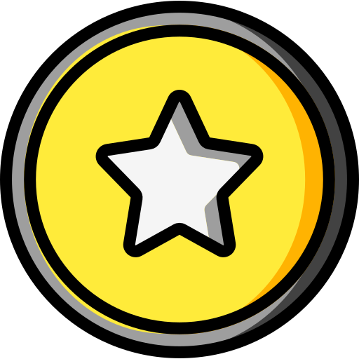 Audio, media, media player, music, star, video player icon