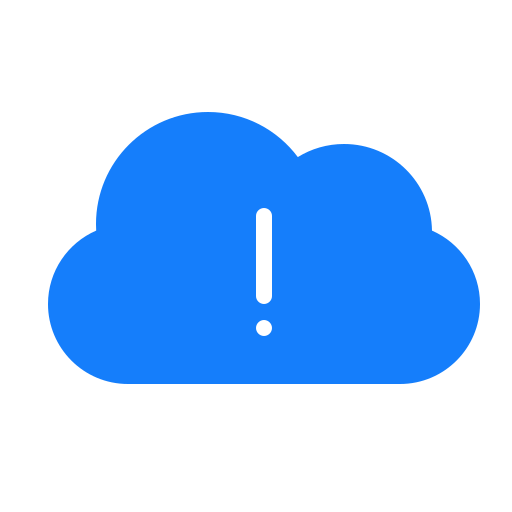 Error, cloud icon