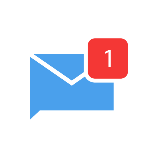 Comments, inbox, message, one message icon