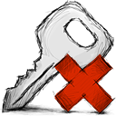 Key, deny icon