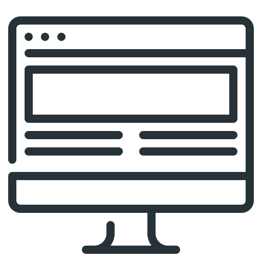 Web, site, monitor, computer icon