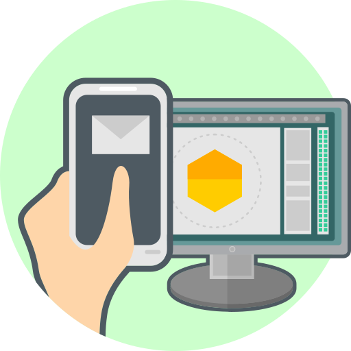 Computer, phone, responsive design icon
