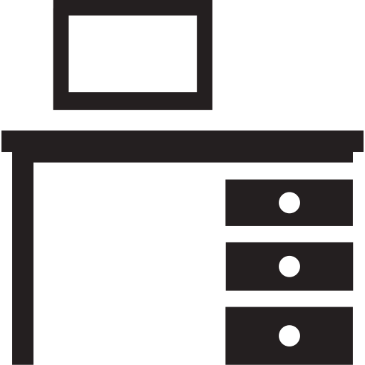 Computer, desk, furniture, work, workspace icon