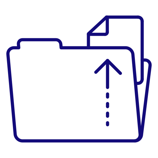 Upload, upload file, folder, documents, files icon