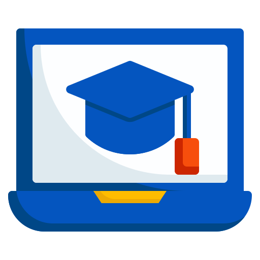Online, education, elearning, training, video, course, laptop icon