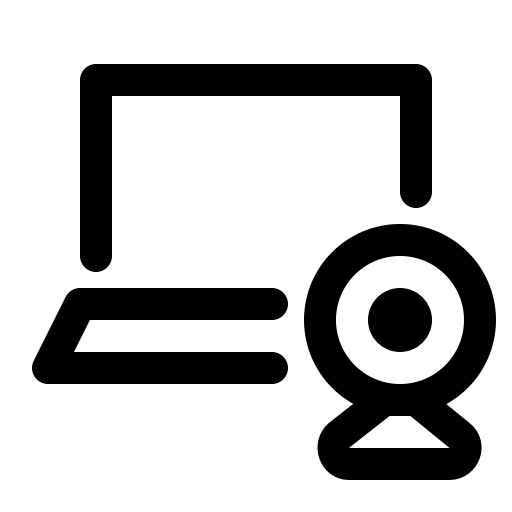 And, computers, hardware, laptop, webcam icon