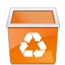 Empty, recycle bin, trash icon