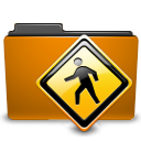 Orange, folder, public icon