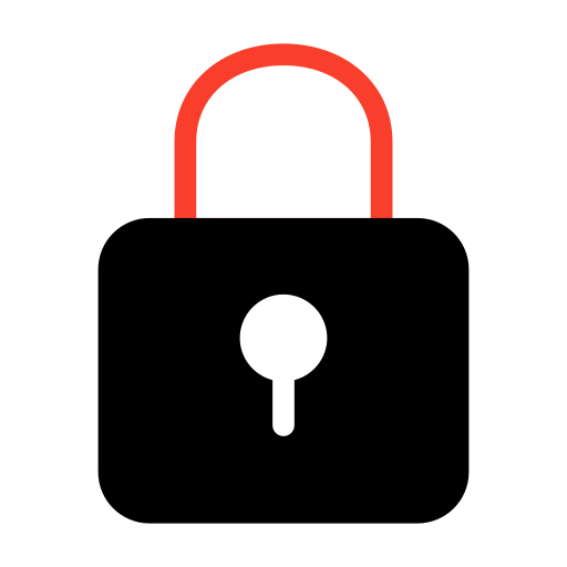 Lock, safety, security, square icon