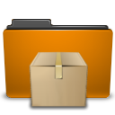 Orange, folder, tar icon