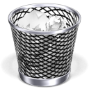 Trash can, full, recycle bin icon