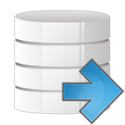Database, right, arrow icon