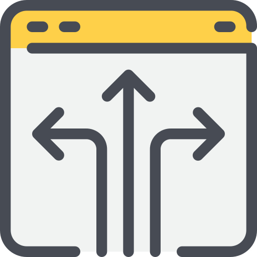 Arrow, browser, solution, website icon