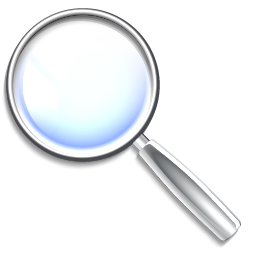 Magnifying glass, zoom, find, search icon