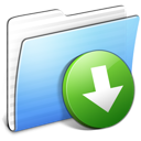 Aqua, dropbox, folder, stripped icon
