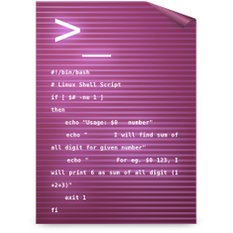 Gnome, mime, sh, text icon