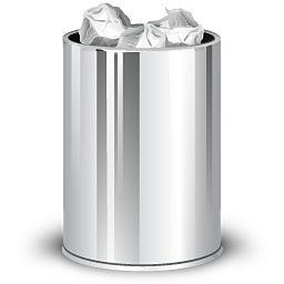 Full, trashcan icon