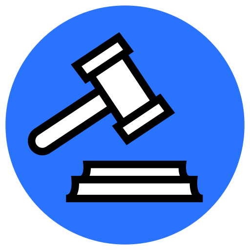 Gavel, judge, law, auction icon