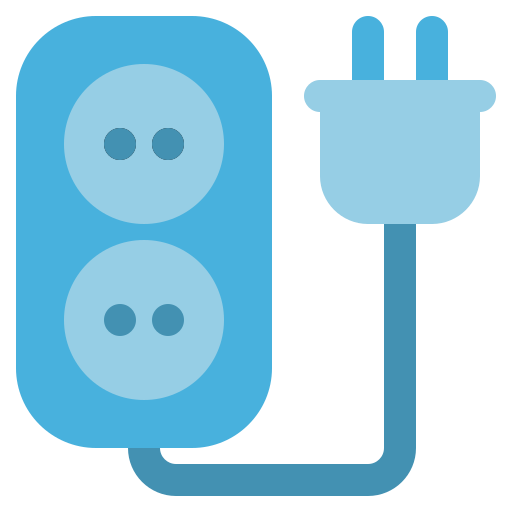 Socket, cord, plug, extension, hardware icon
