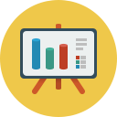 Analytics, bars, chart, graph, presentation, statistic icon