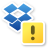 Dropbox, emblem, unsyncable icon