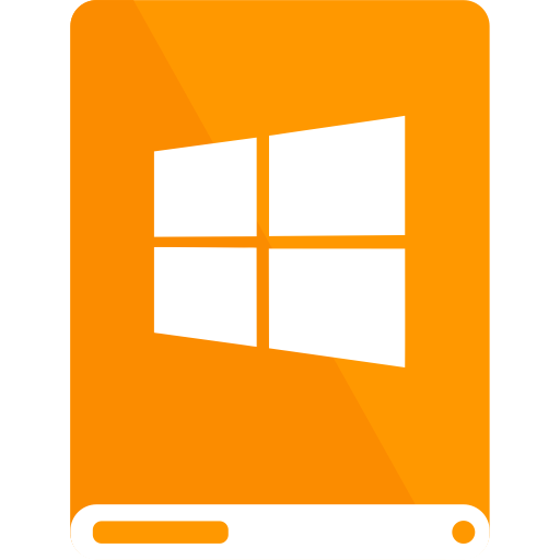 Drive, orange, white, windows icon