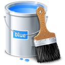 Blue, bucket, color, design, paint icon