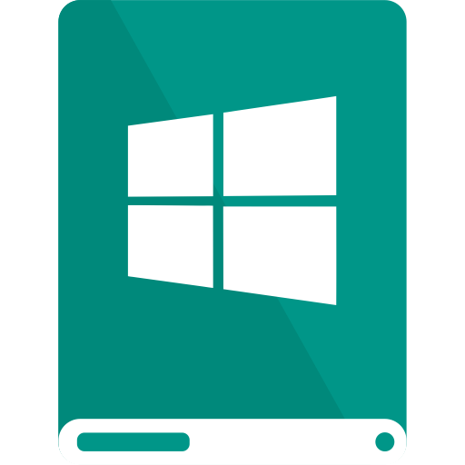 Drive, teal, white, windows icon