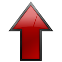 Arrow, red, up icon