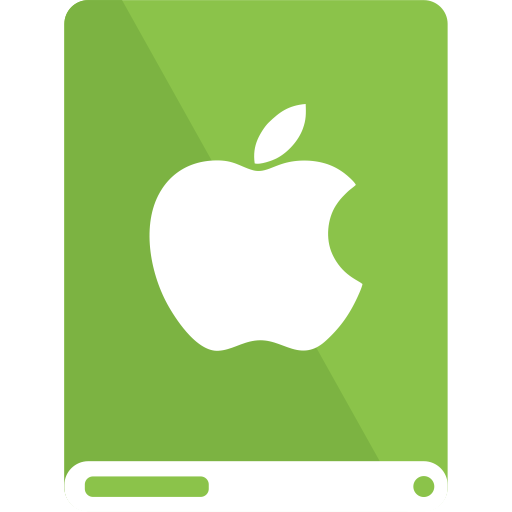 Apple, drive, lg, white icon