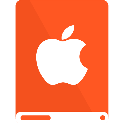 Apple, do, drive, white icon