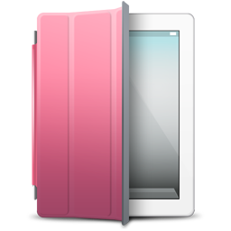 Cover, ipad, pink, white icon