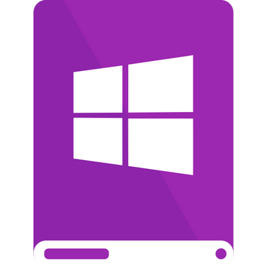 Drive, purple, white, windows icon