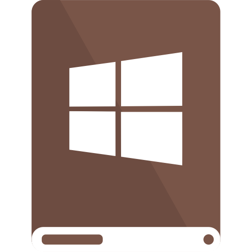 Brown, drive, white, windows icon
