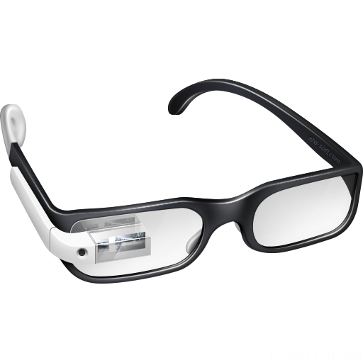 White, google, googleglass, student, glasses icon