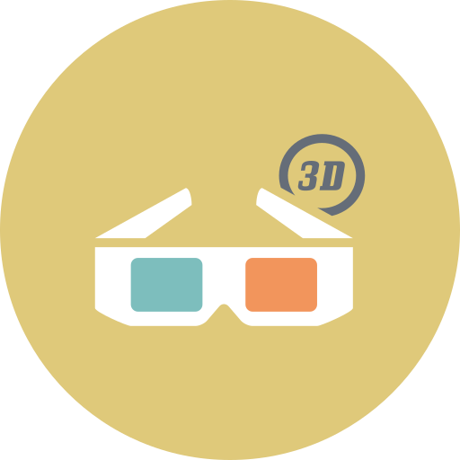Cinema, entertainment, film, glasses, movie icon