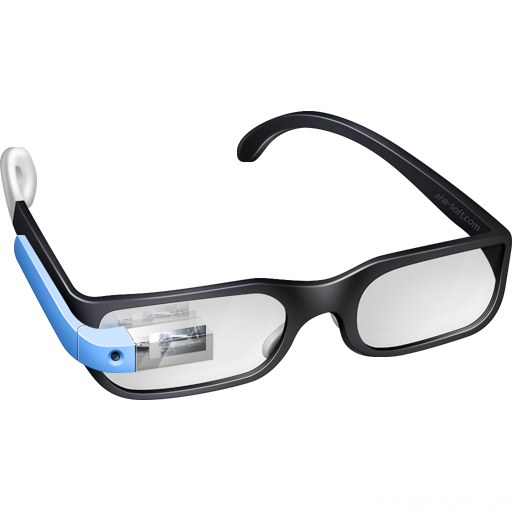 Blue, guy, google, googleglass, glasses icon