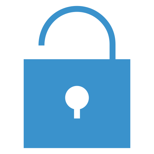 Protection, safety, security, unlock icon